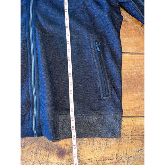 Mens Tommy Bahama Charcoal Gray Heathered Full Zip‎ Cotton Sweatshirt Jacket XL - Picture 7 of 7
